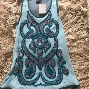 Anthropologie green dress tank by Dolan T-Shirt